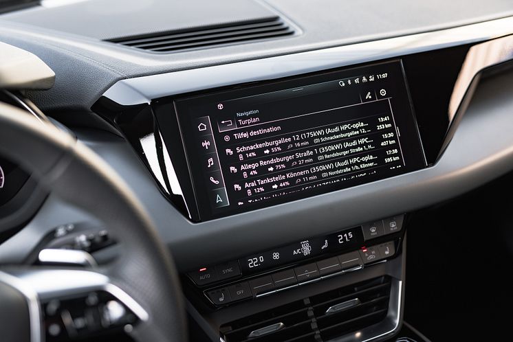 Audi e-tron ruteplanlægger turplan