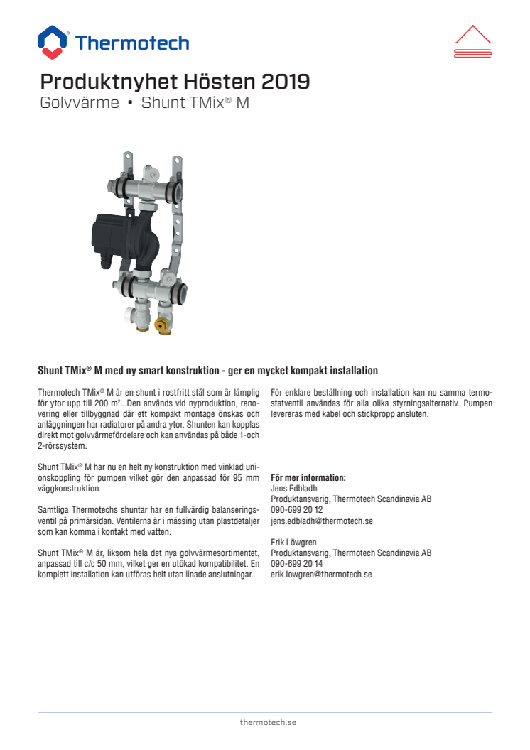 Produktnyhet November 2019 - Shunt TMix® M