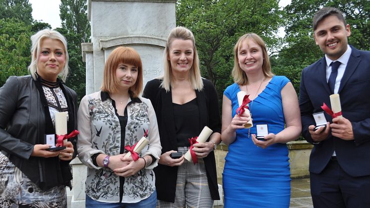 Newly qualified nurses are recognised for their commitment to their studies