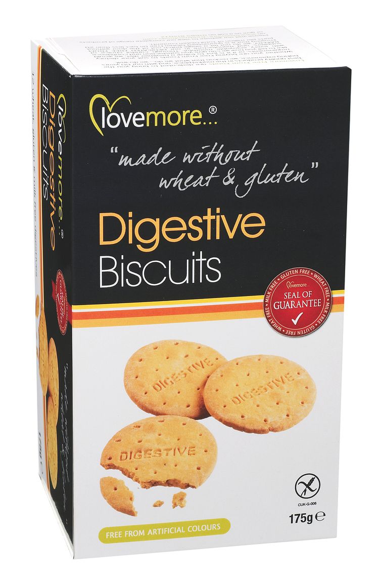 Lovemore digestive kjeks glutenfri melkefri 175 g