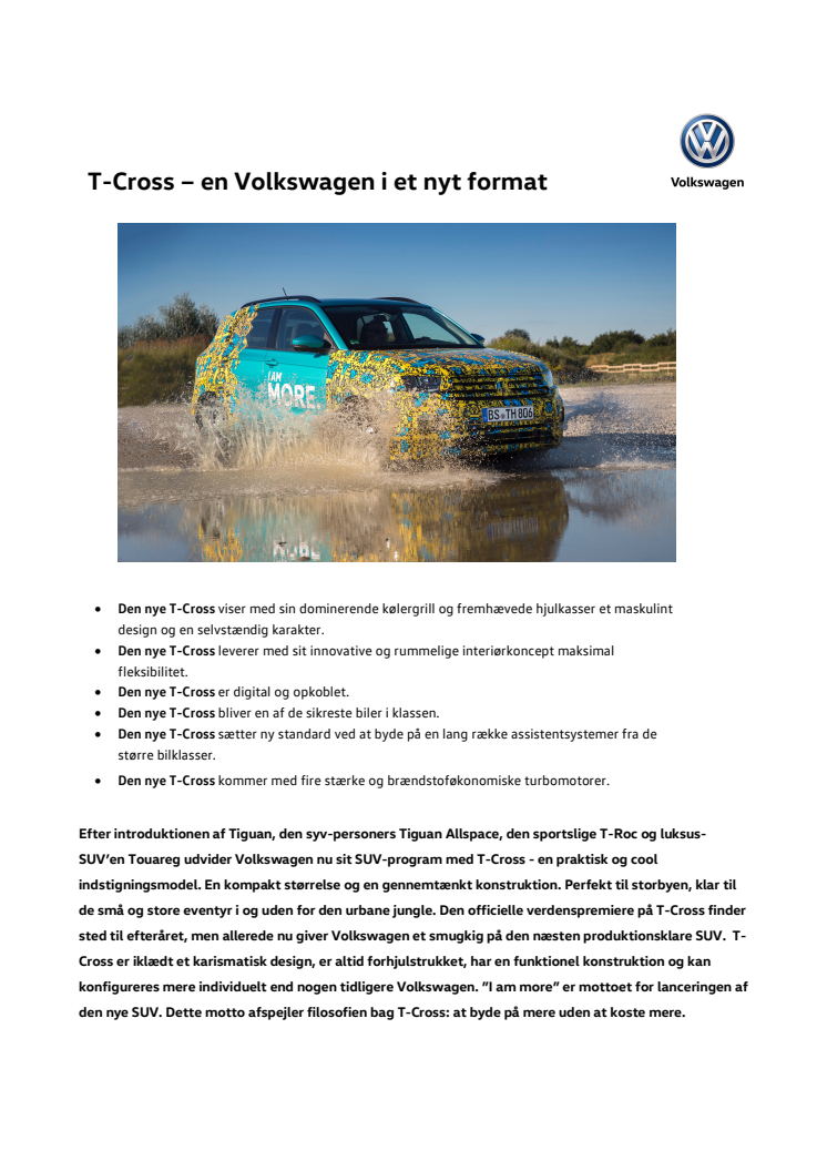 T-Cross – en Volkswagen i et nyt format