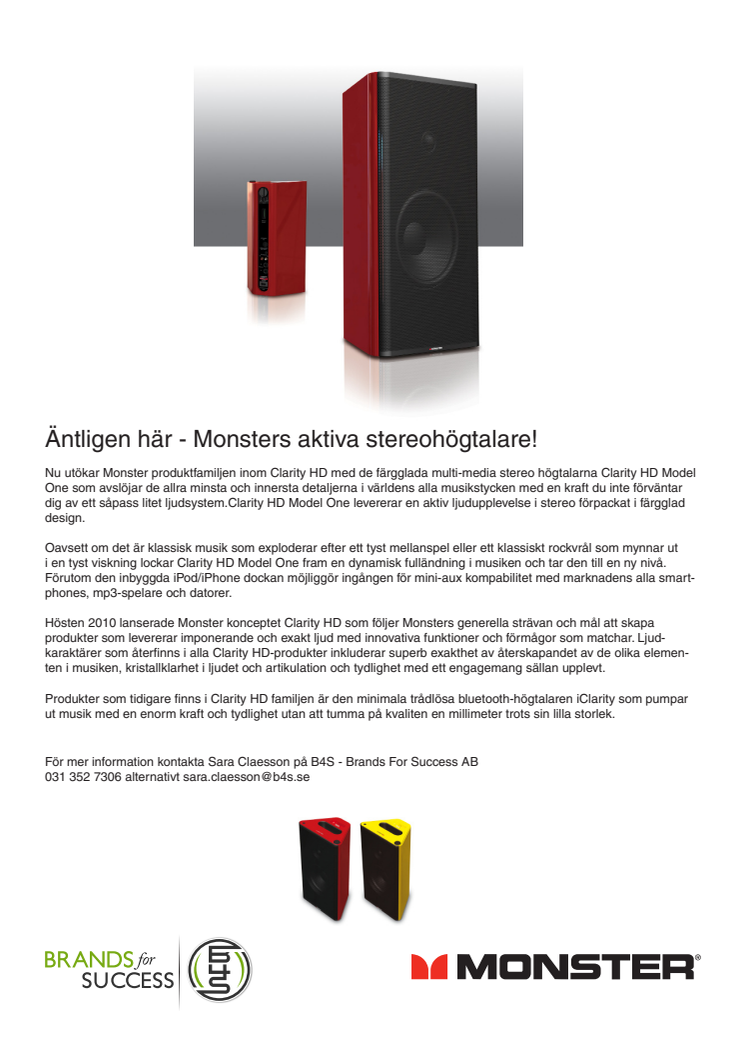 Äntligen här - Monsters aktiva stereohögtalare!