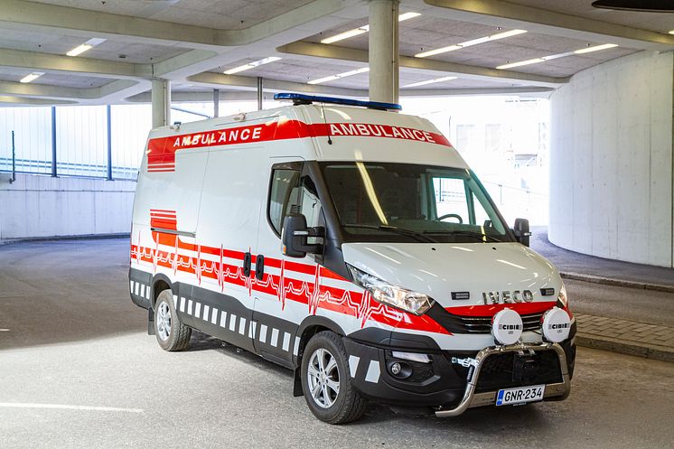 IVECO ambulance in Finland for COVID-19 patients