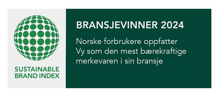 Sustainable brand index vinner logo liggende 2024