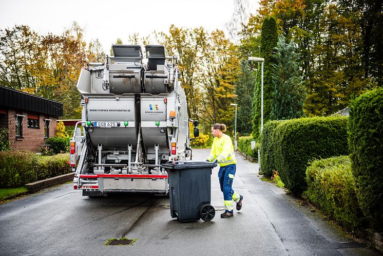 Tömning av fyrfackskärl