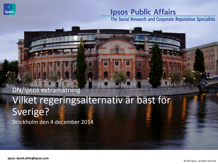 DN/Ipsos extramätning - Vilket regeringsalternativ är bäst för Sverige?