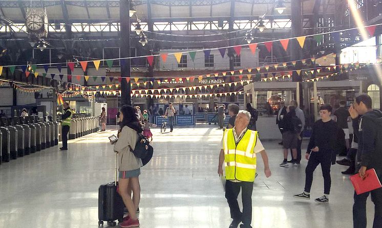 Pride - Brighton bunting concourse