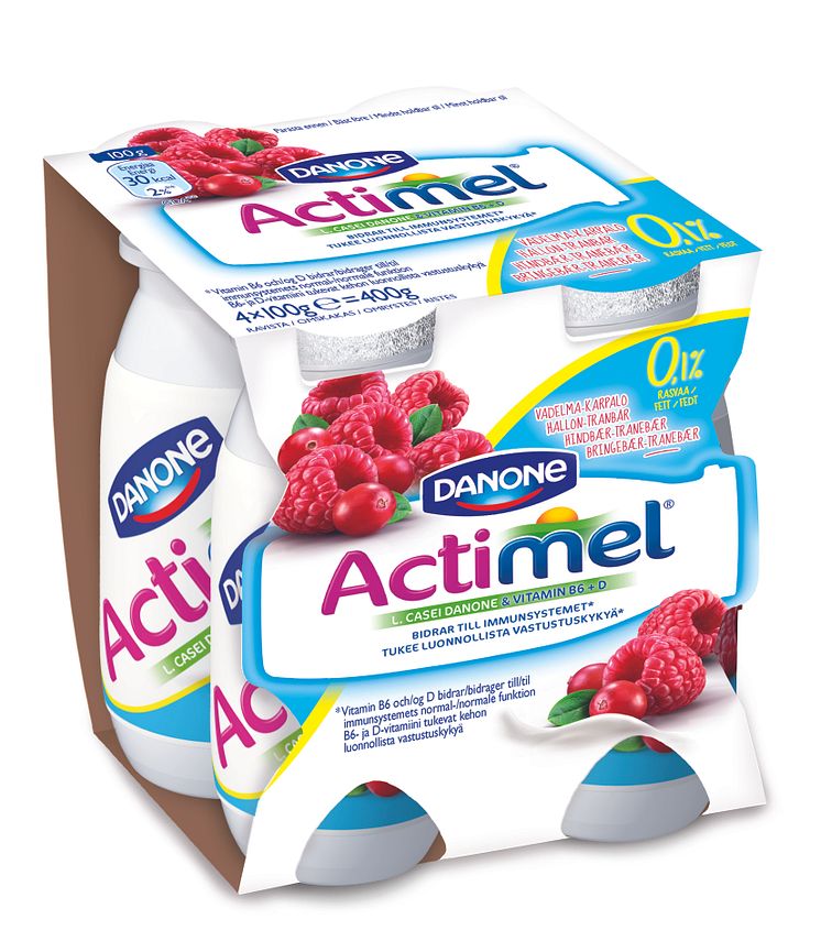 Actimel Hallon-Tranbär 0,1% 4-pack