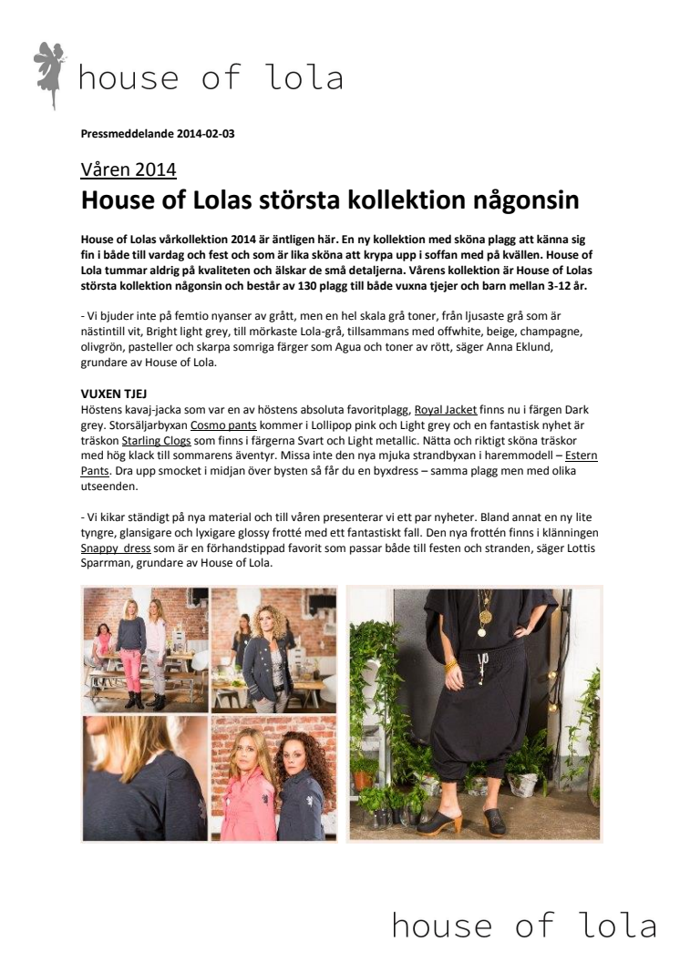 Våren 2014 - House of Lolas största kollektion någonsin