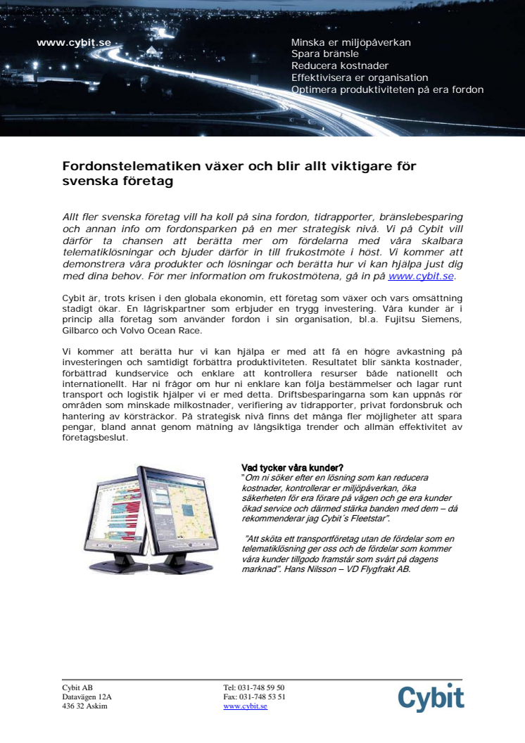 Fordonstelematiken växer i Sverige