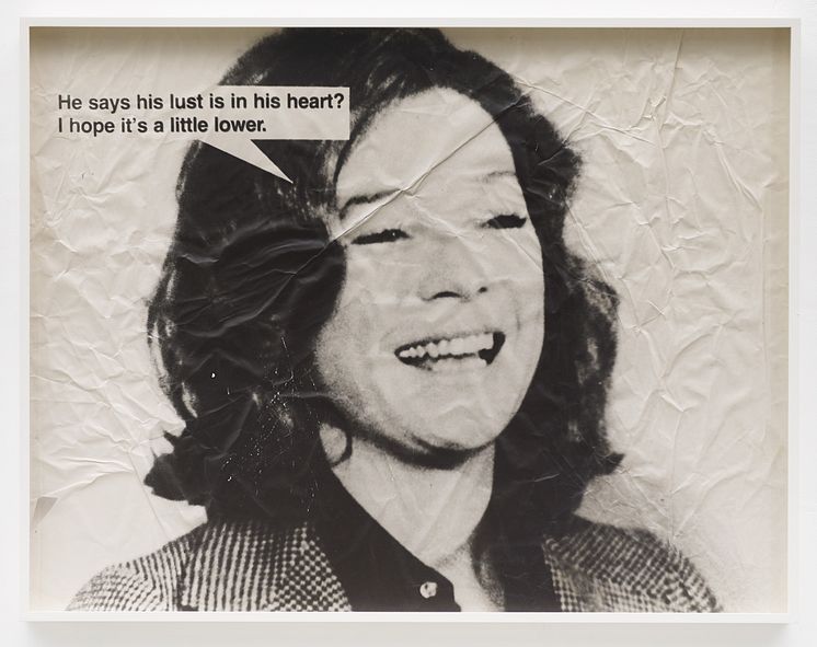 Lutz Bacher, Jokes (Shirley MacLaine), 1987. Fotografi på aluminium. 