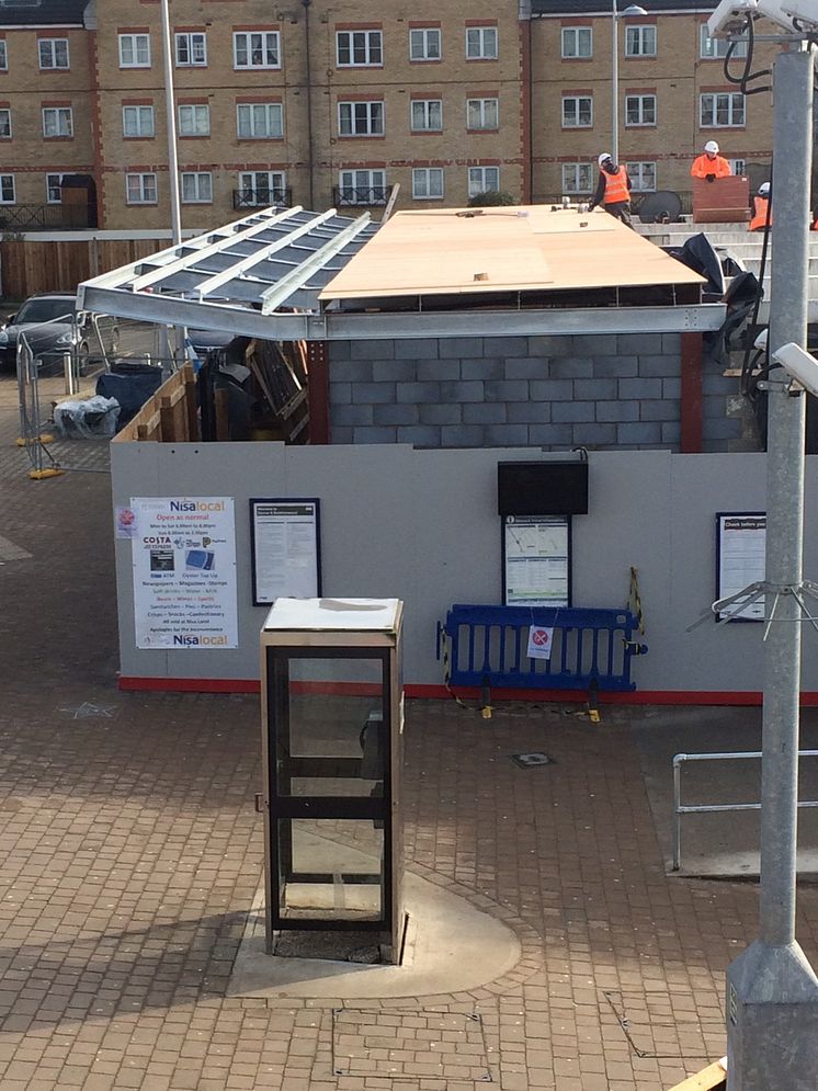 Elstree station extension - 13 Feb walls gone up