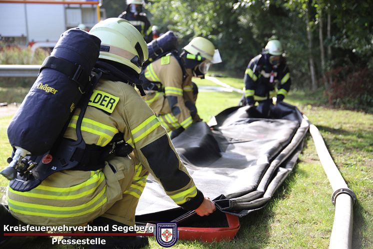 Bridgehill-Löschdecke im Einsatz