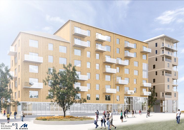 Midroc säljer två bostadsprojekt i Uppsala till K2A 