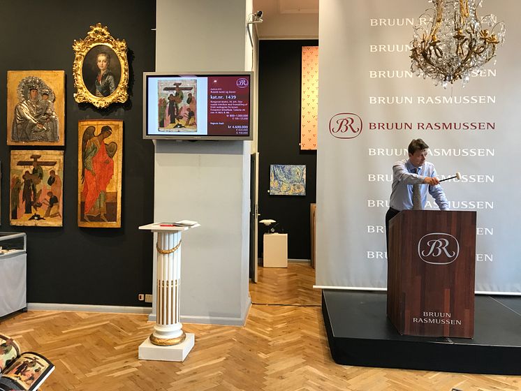 Frederik Bruun Rasmussen sets the World record on Russian icons with a hammer price of DKK 4.6 million (€ 620,000)