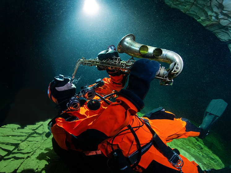 The Cave Concert in submerged cave Photo credit Pekka Tuuri – Kopi