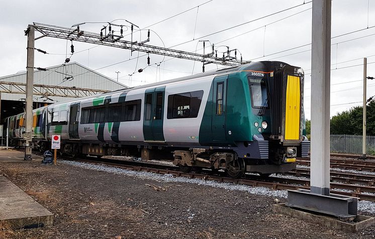 350374 leaving Kings Heath depot