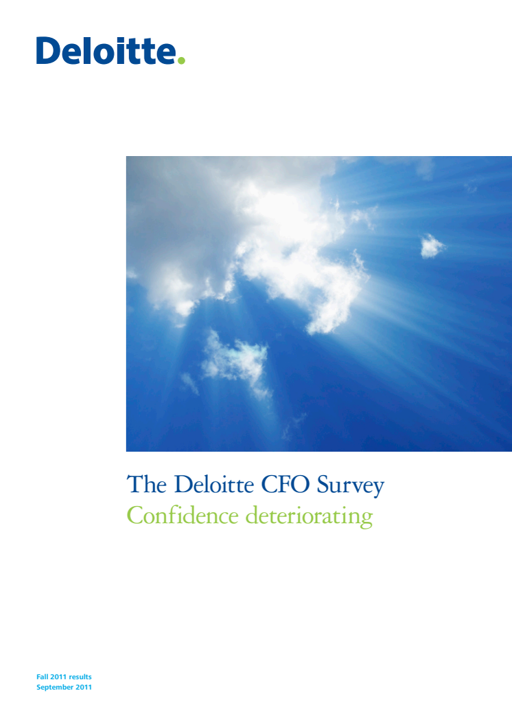 Deloitte CFO Survey Fall 2011 