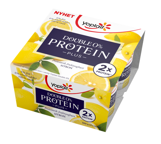 Yoplait Double 0% Protein Plus sitron