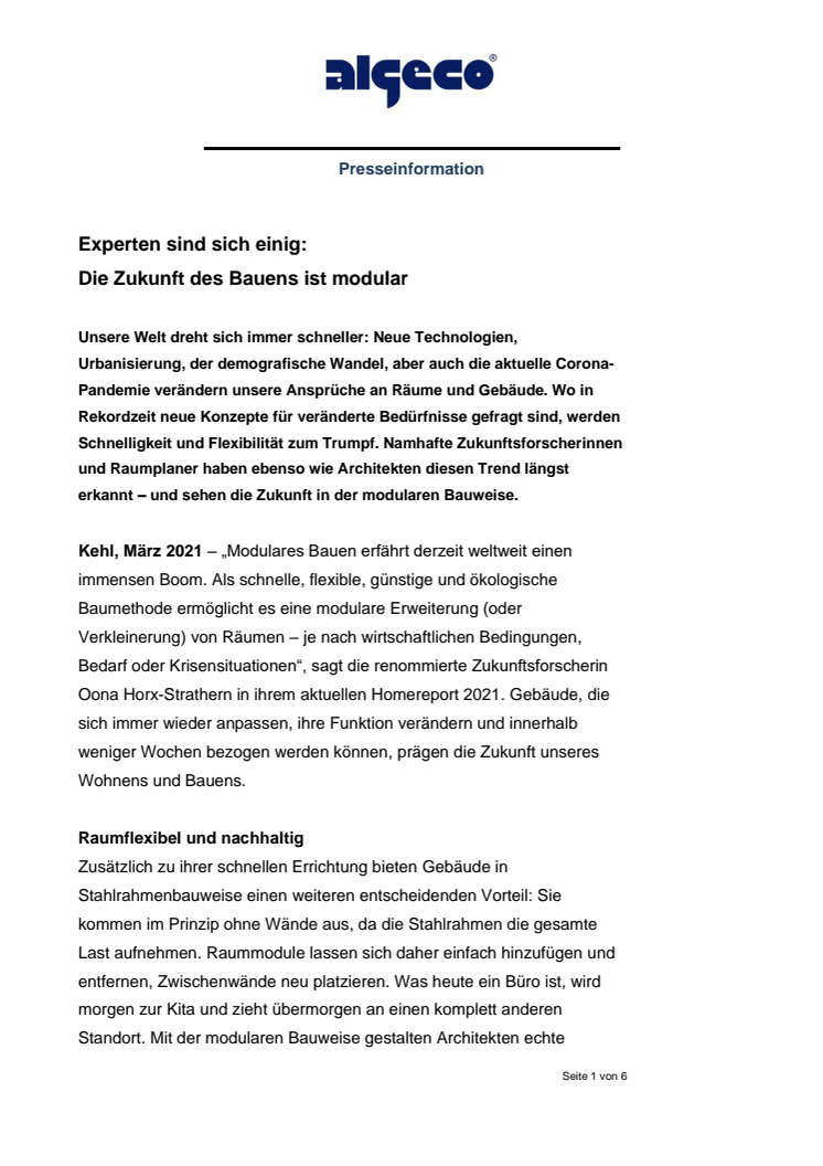 Experten sind sich einig: Die Zukunft des Bauens ist modular