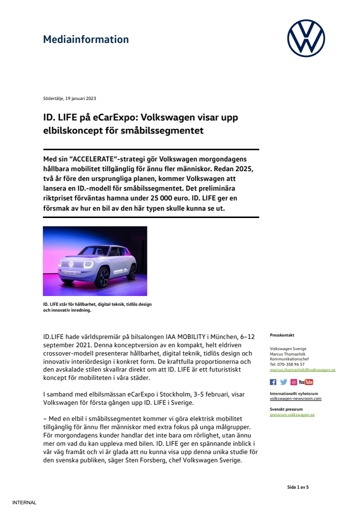 ID. LIFE på eCarExpo- Volkswagen visar upp elbilskoncept för småbilssegmentet.pdf