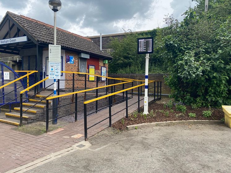 New information screen at Welham Green