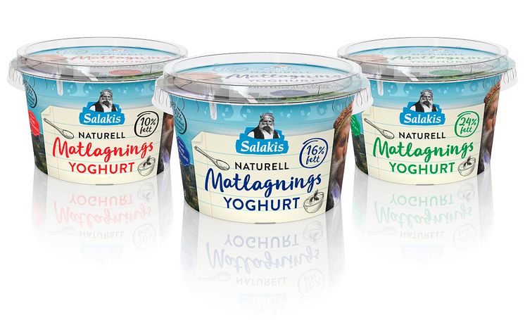 Salakis Matlagningsyoghurt i ny unik miljövänlig förpackning – 60 procent mindre plast