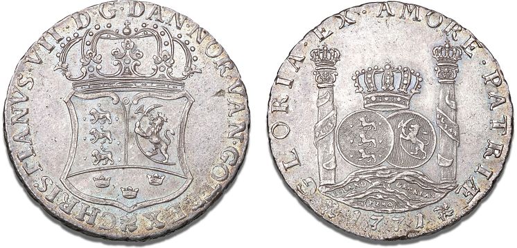 Denmark, Piaster 1771