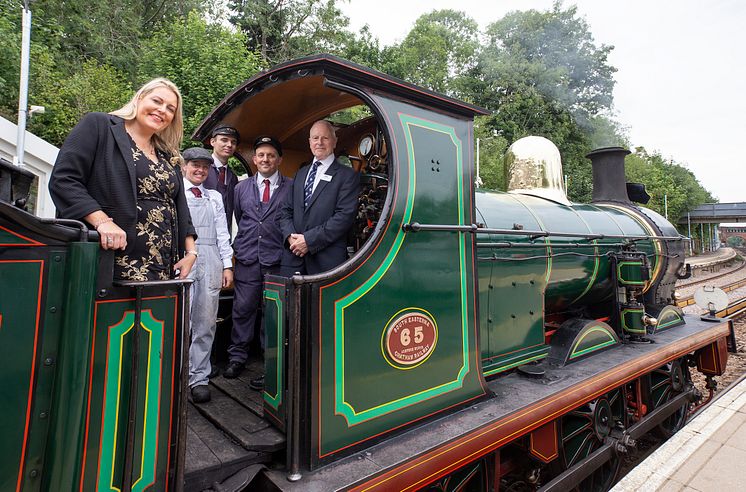 Mims Davies on the footplate