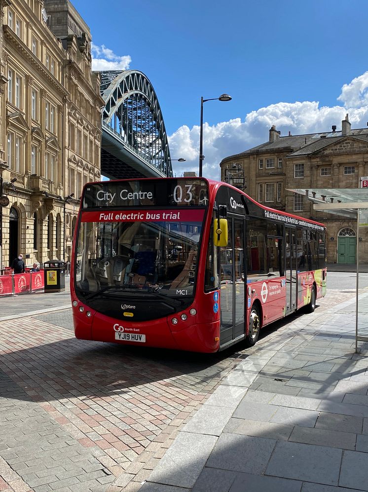 Electric bus trial at Go North East