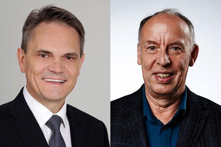 Stolz auf die Förderung: HdWM-Geschäftsführer Wolfgang Dittmann (li.) und Präsident Prof. Dr. Michael Nagy.