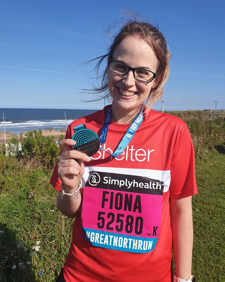 Fiona Dodd, a proud member of Team GNE, who ran to raise money for Shelter