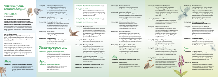Naturum Skrylle, program för våren 2015