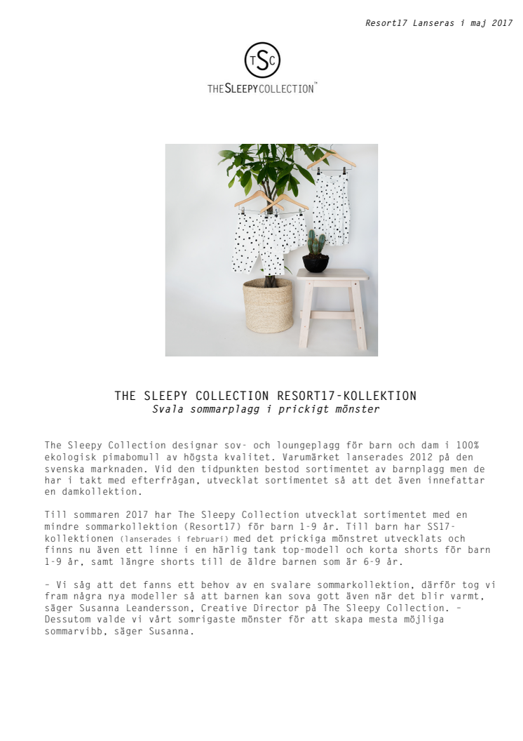 THE SLEEPY COLLECTION RESORT17-KOLLEKTION