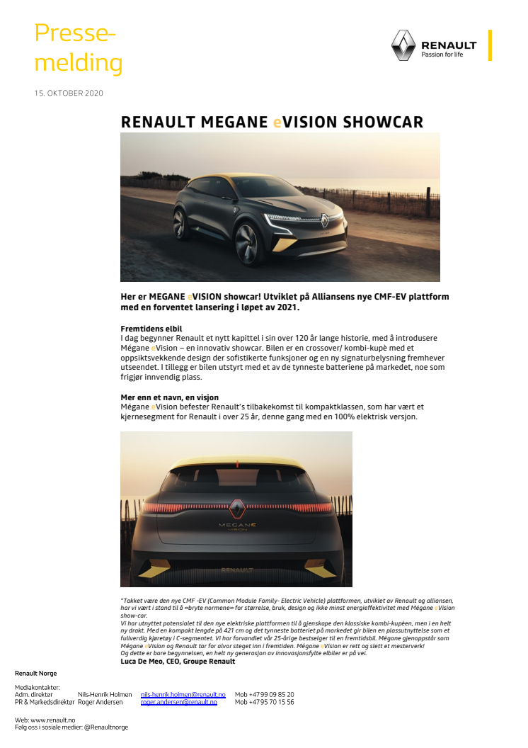 Renault Megane eVISION