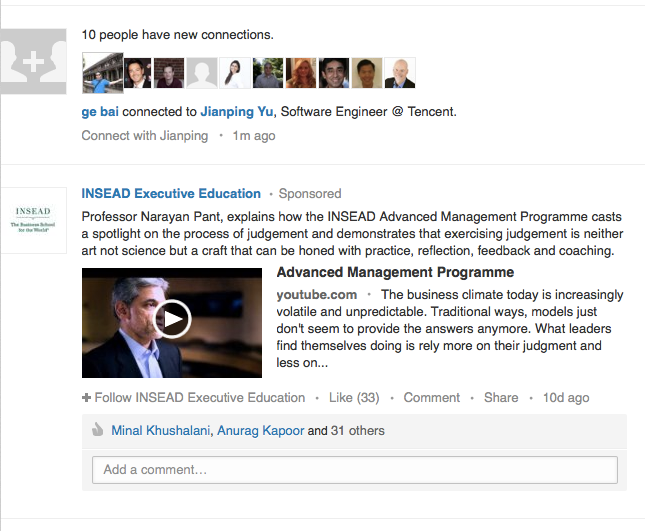 Sponsored Updates: INSEAD