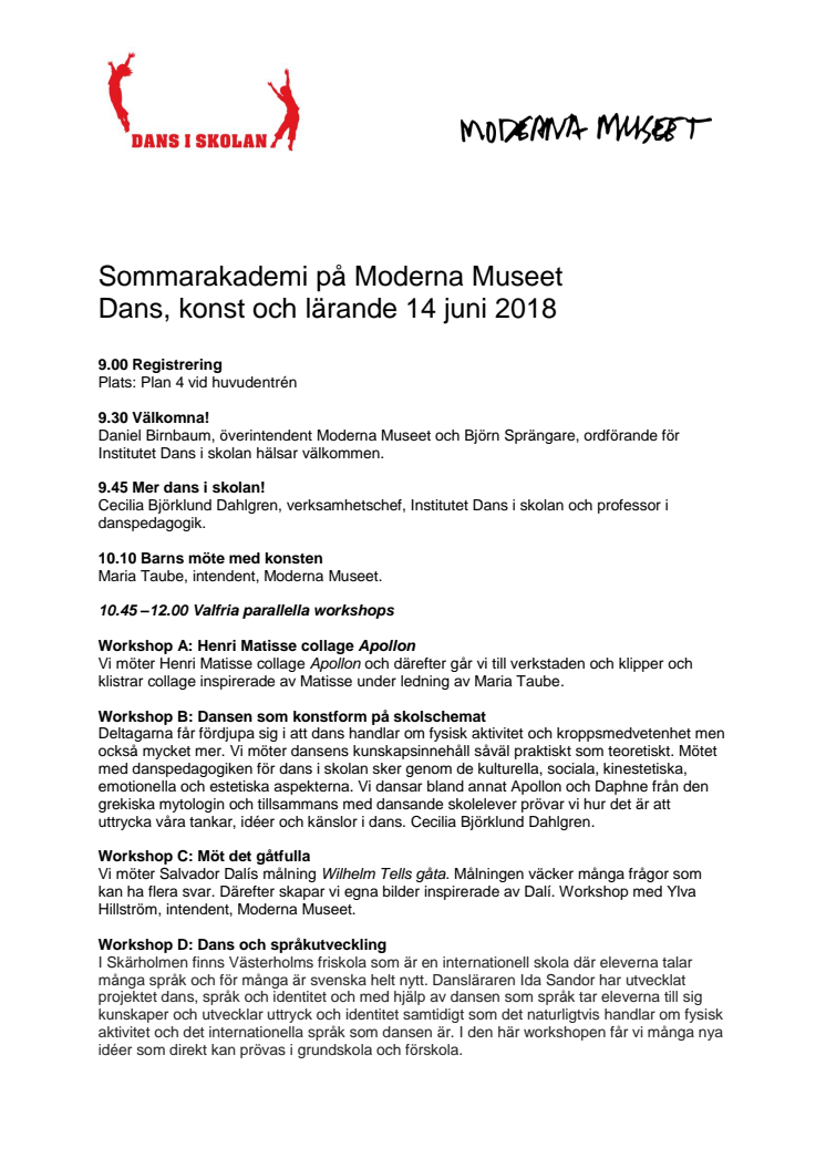 ​Stockholm satsar på rörelse i skolan: Dans, konst och lärande på Moderna Museet idag