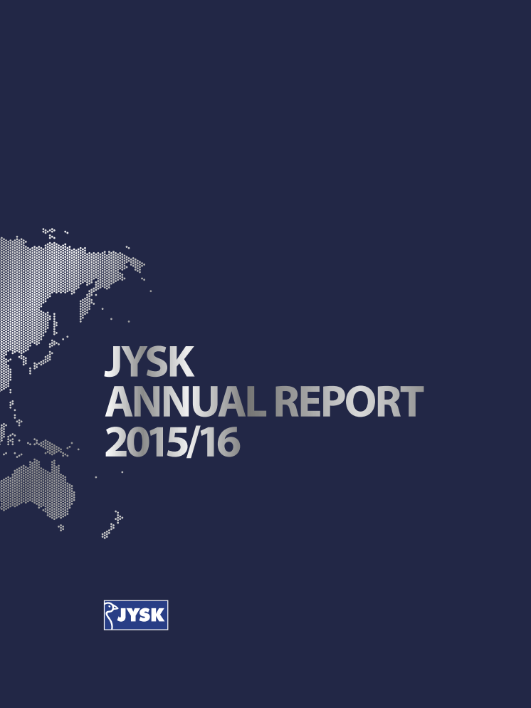 Attuale Annual Report/Relazione sulla gestione di JYSK e DÄNISCHES BETTENLAGER per l‘esercizio 2015/2016.