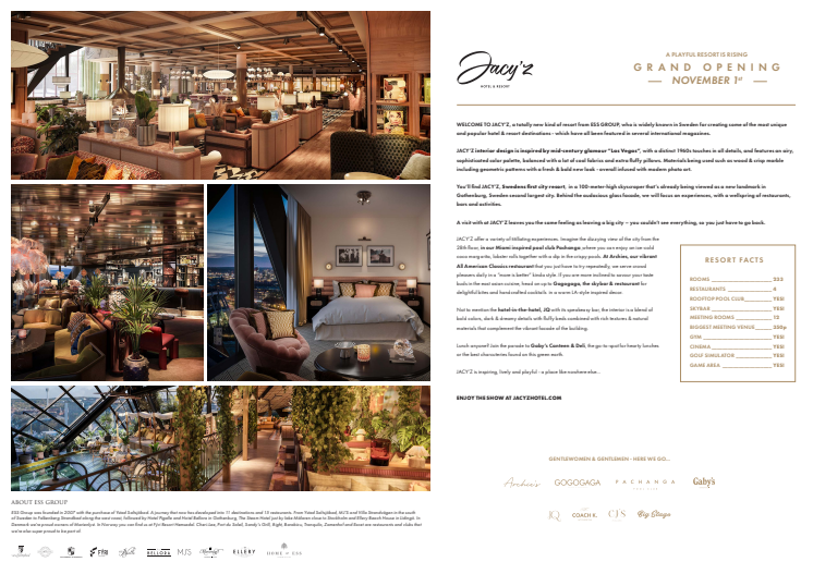 Jacy'z Hotel & Resort - Press one pager ENG