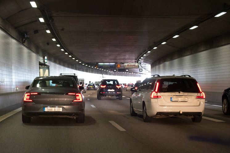 Trafiken i Götatunneln mot Falutorget påverkas