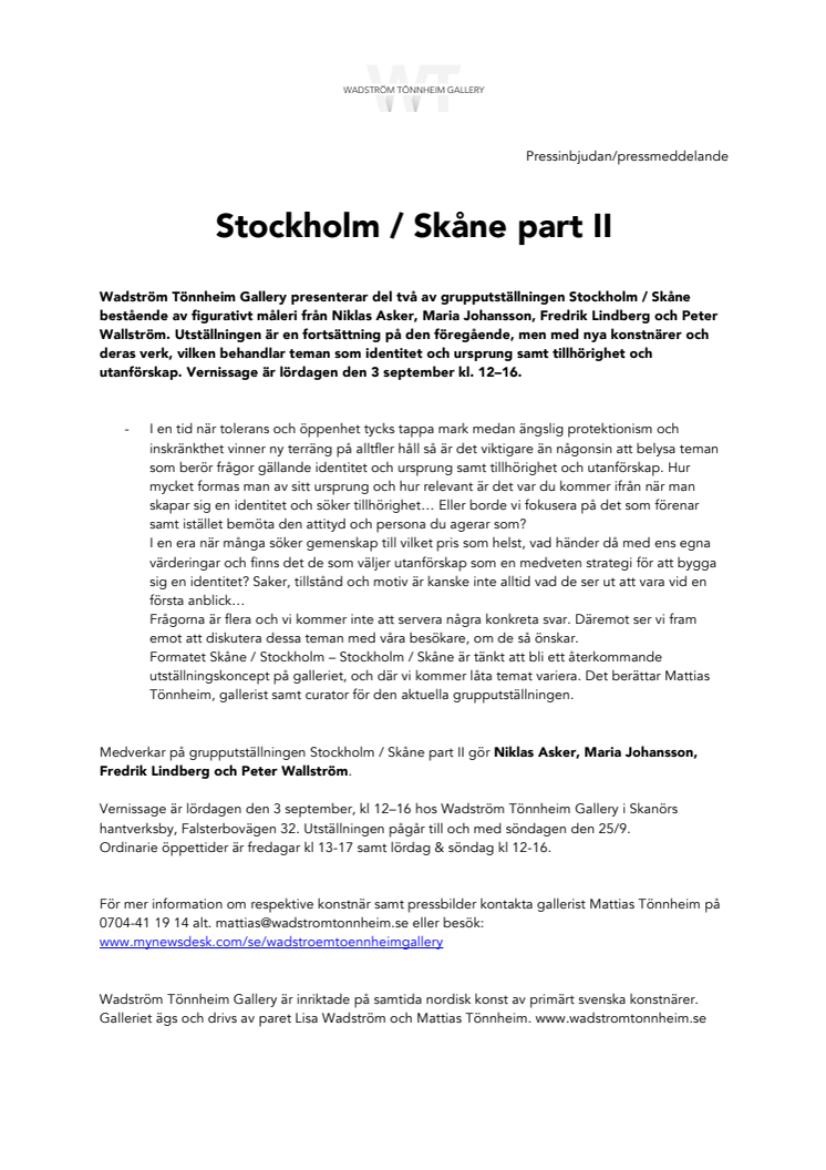 Stockholm / Skåne part II