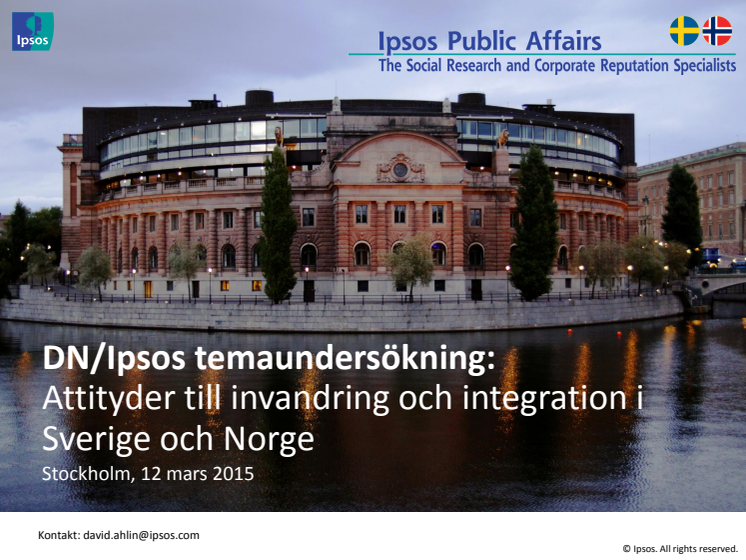 DN/Ipsos: Norrmän mindre missnöjda med integrationen