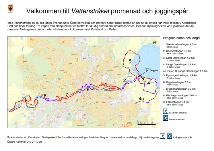 Karta över Vattenstråket