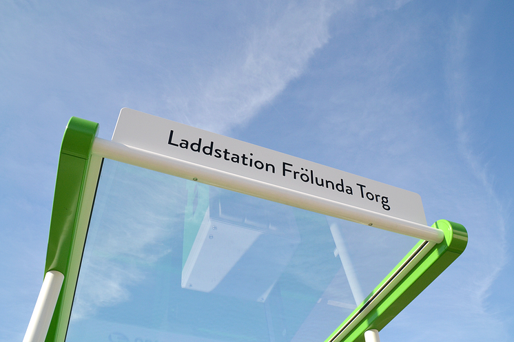 Laddningsstation elbil Frölunda Torg