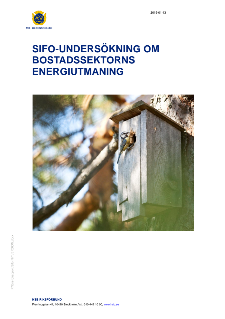 Sifo-undersökning om bostadssektorns energiutmaning 