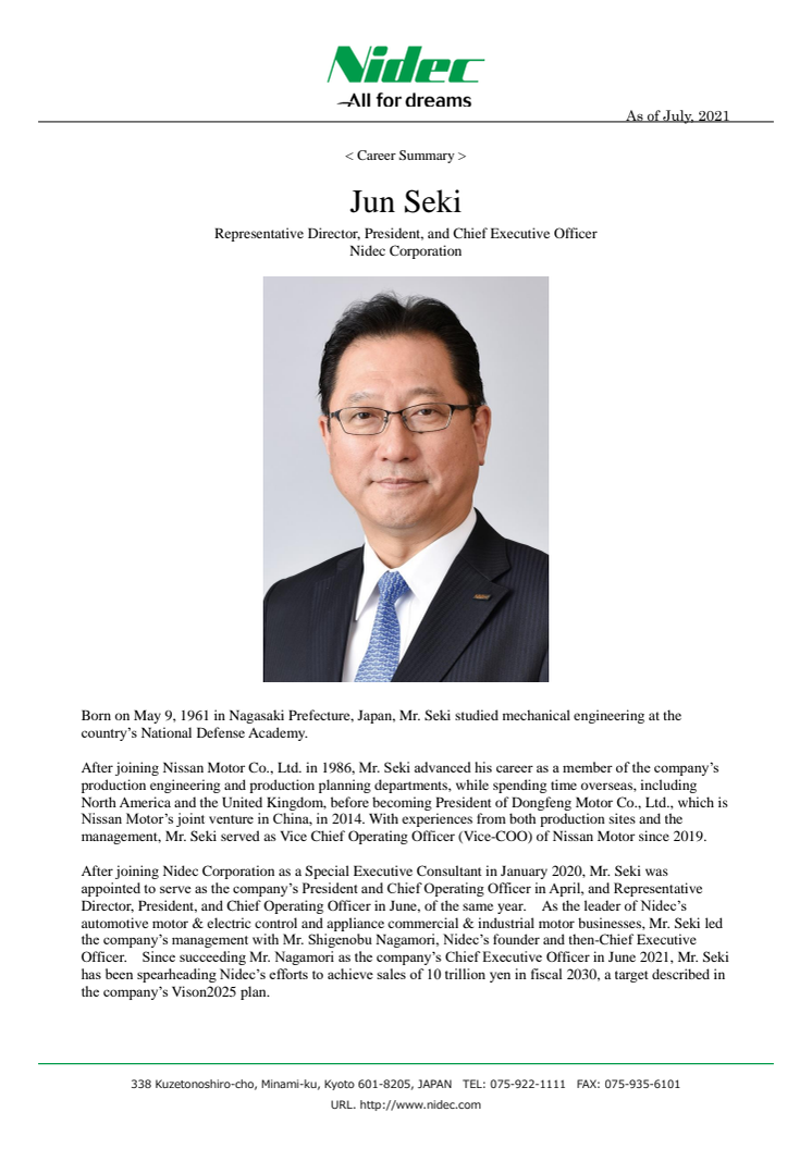 2107_Nidec_Jun Seki-Profile sheet