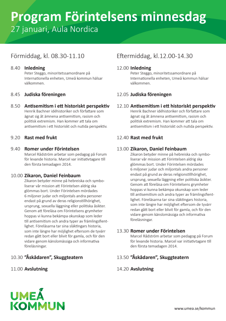 Program Förintelsens dag