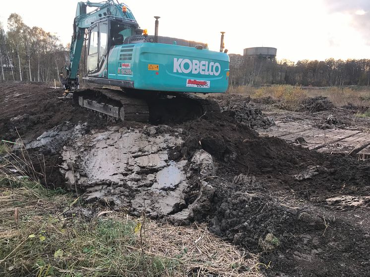 Lervallar för reningsdamm