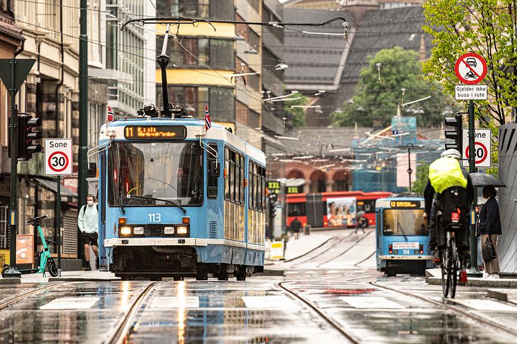 Trikken er tilbake i Storgata