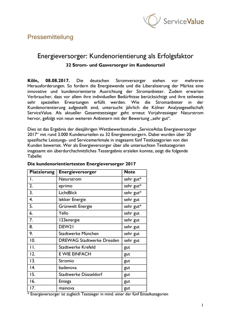 Energieversorger: Kundenorientierung als Erfolgsfaktor